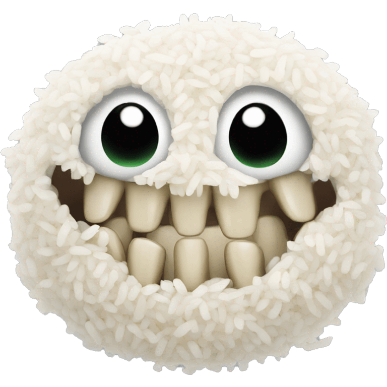 Rice with crocodile teeth emoji