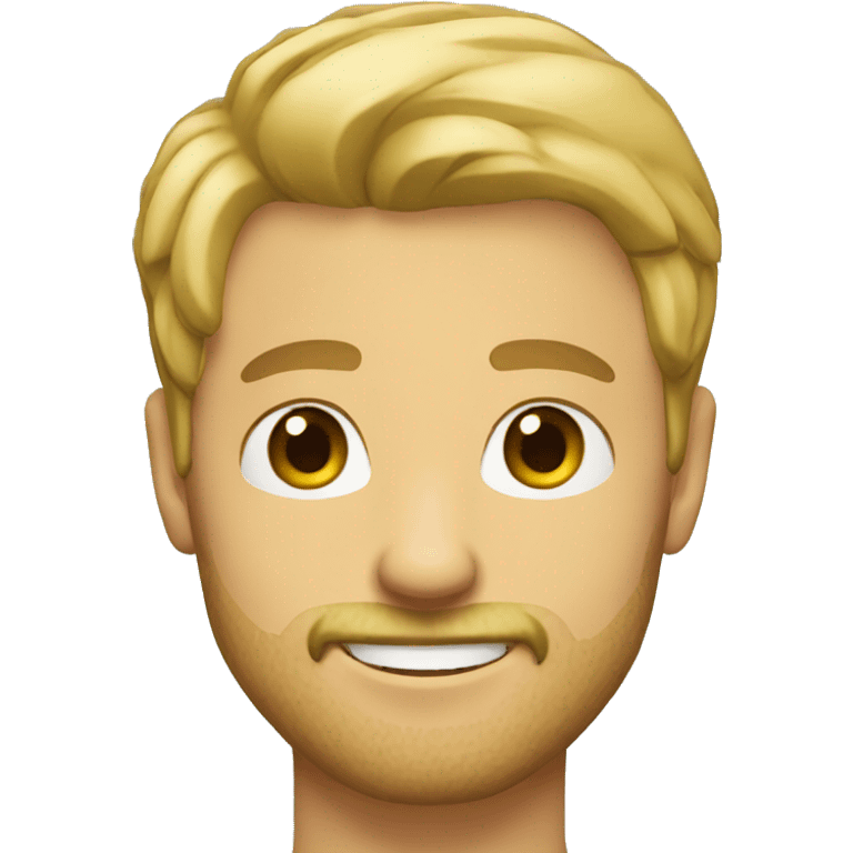 blonde man with stubble beard emoji