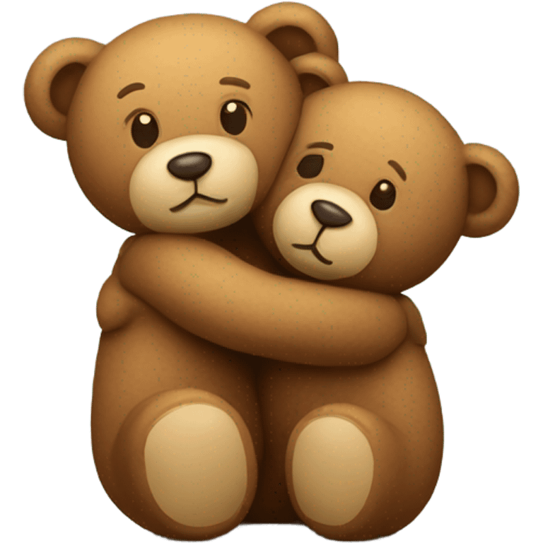 Teddy hugging another teddy emoji