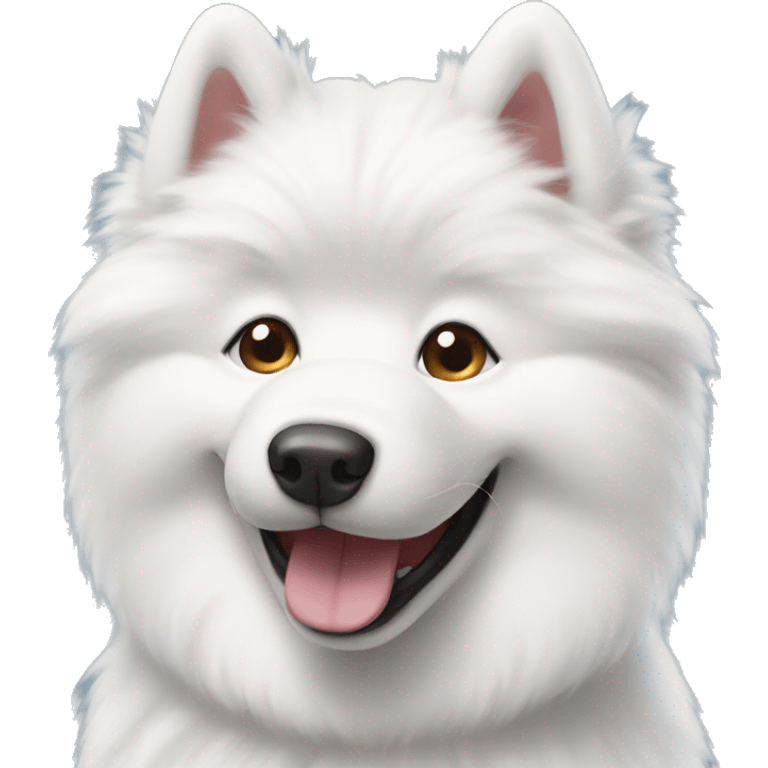 Smiling Samoyed  emoji