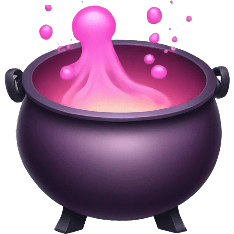  cauldron with pink potion emoji