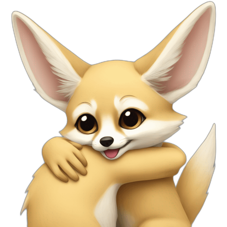 Fennec hug emoji