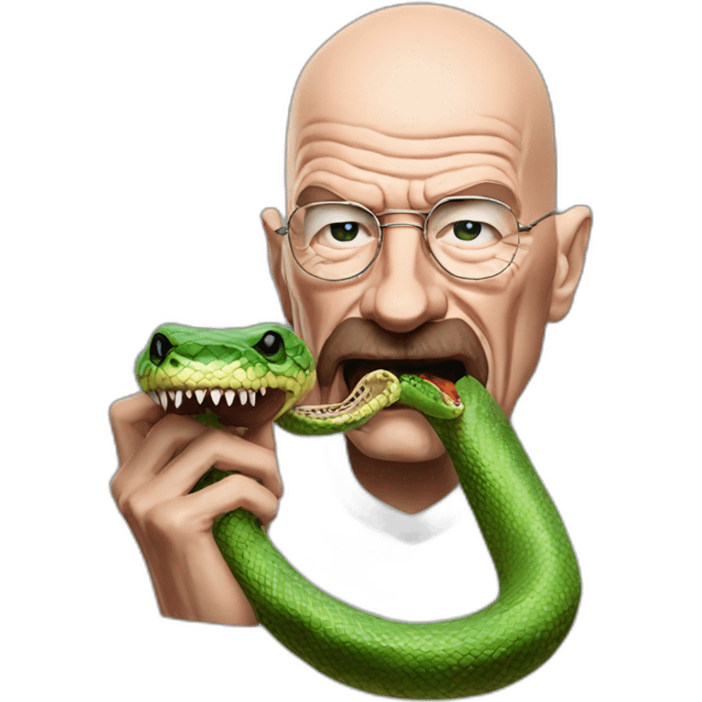 Walter white biting a snake emoji