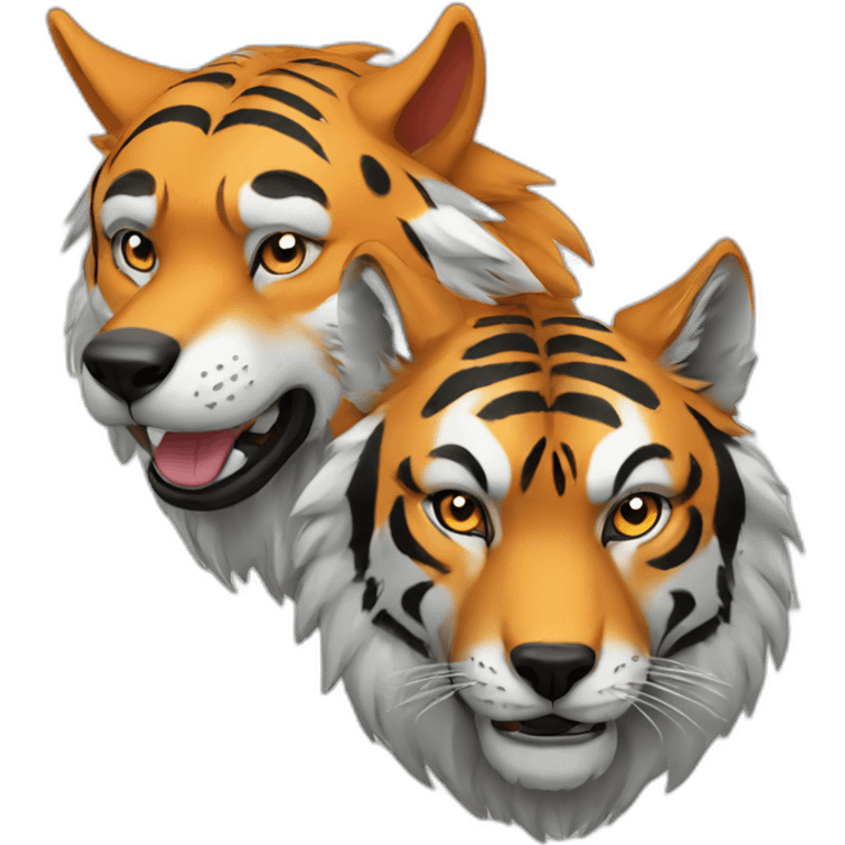 wolf and tiger emoji