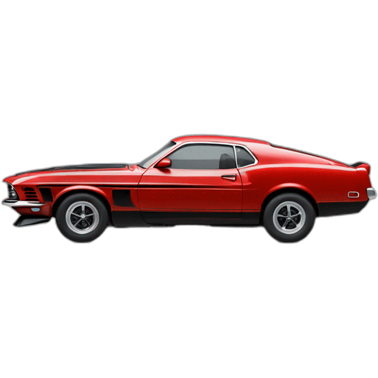 Red mustang mach 1 right side emoji