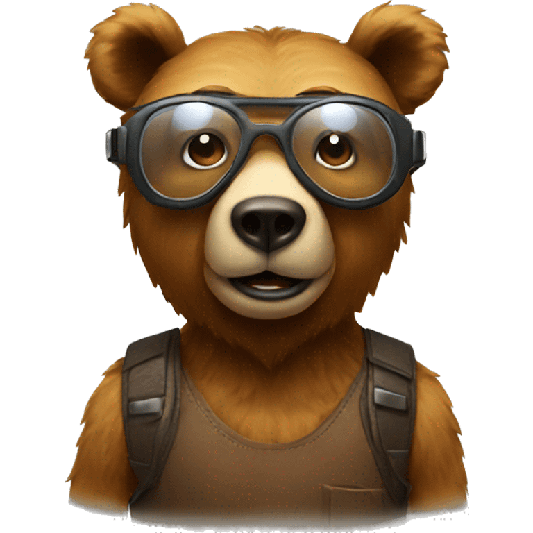 Bear with googles  emoji