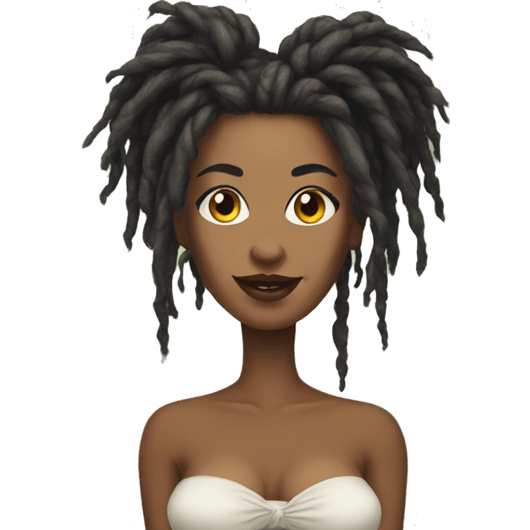 Pinup with dreadlocks  emoji