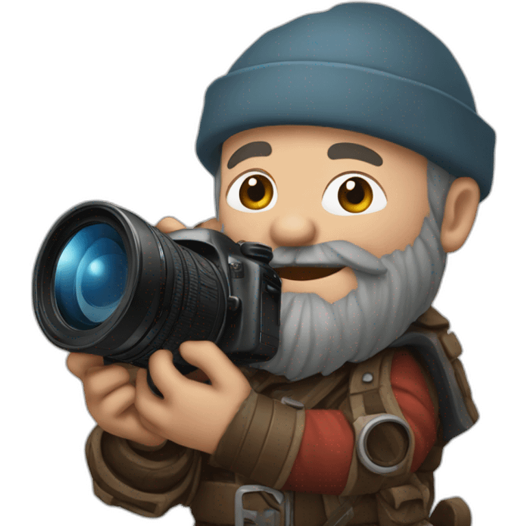 dwarf holding a camera in his hands emoji