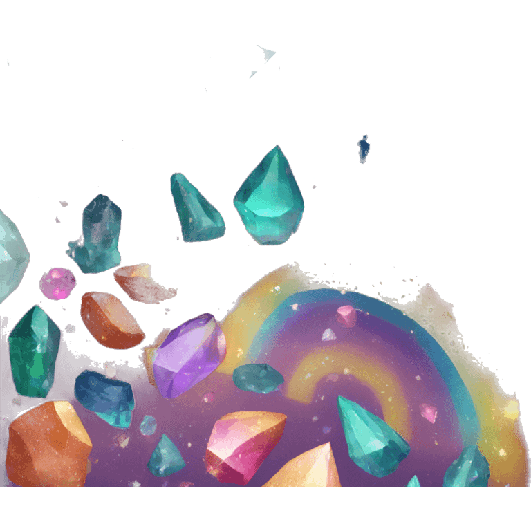 rainbow glitter crystal cave emoji