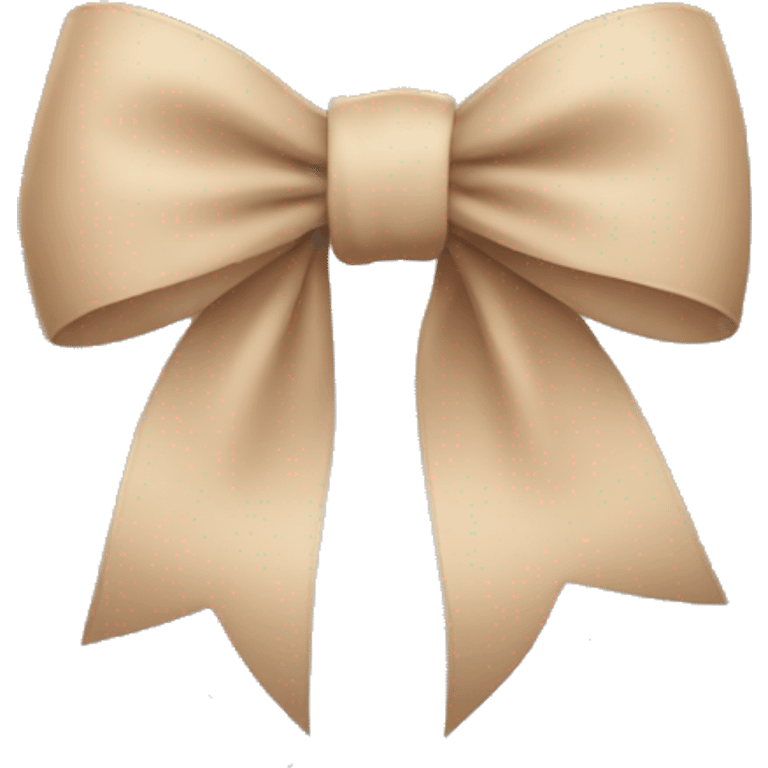 beige bow emoji