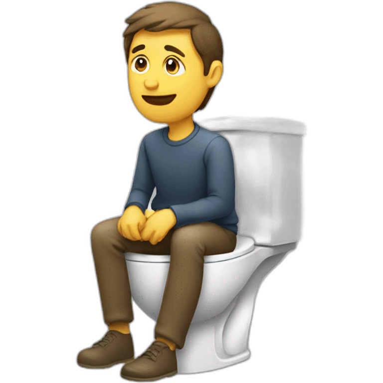 man on a squat toilet emoji