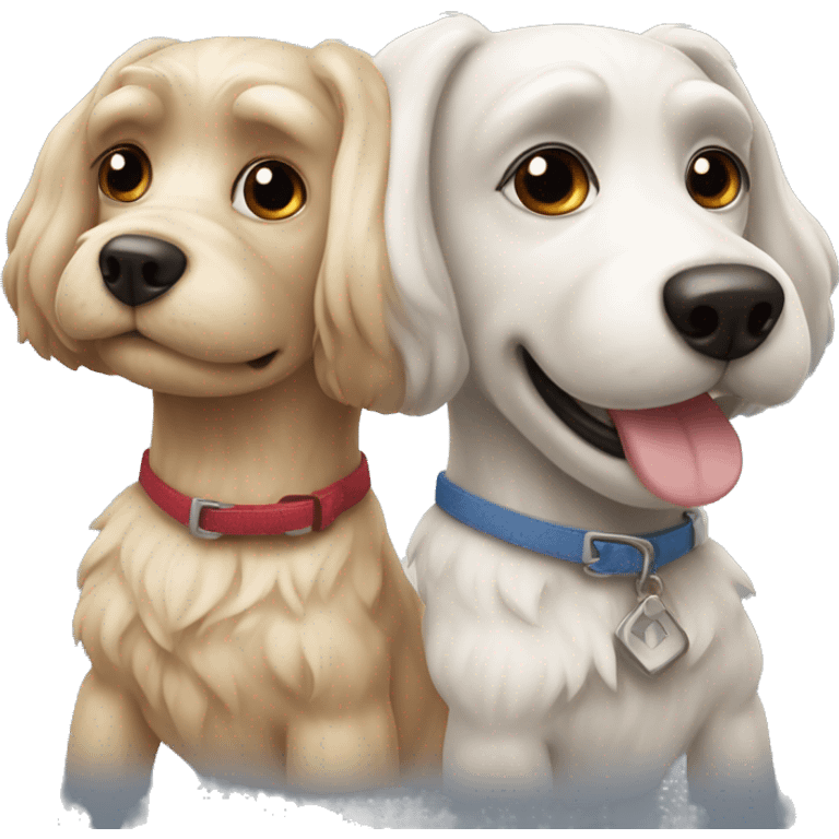 Two maltés dogs emoji