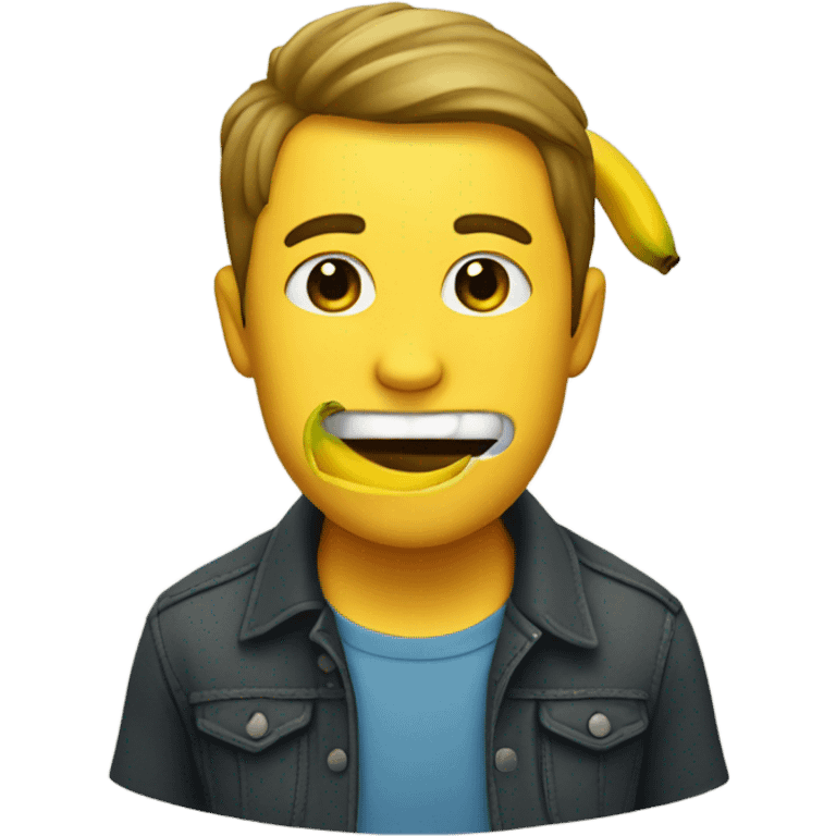  guy with banana in his mouth emoji