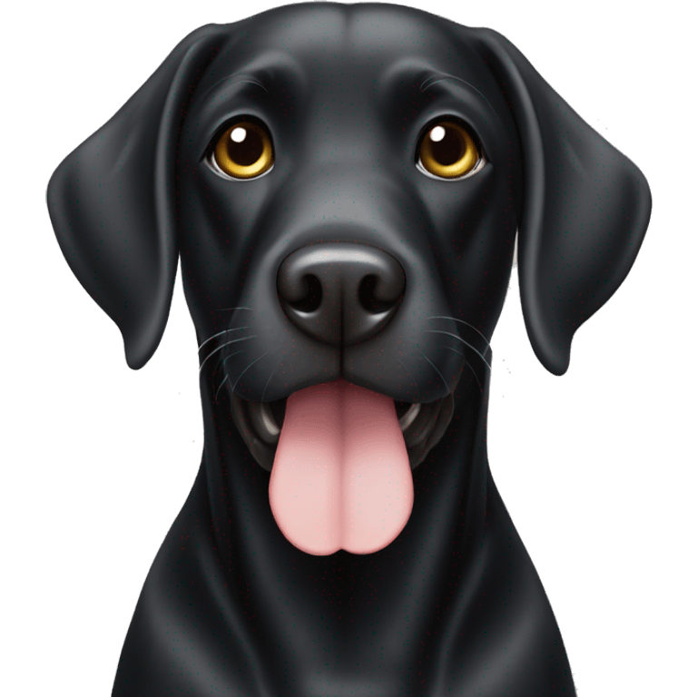 Black Labrador with white patch emoji