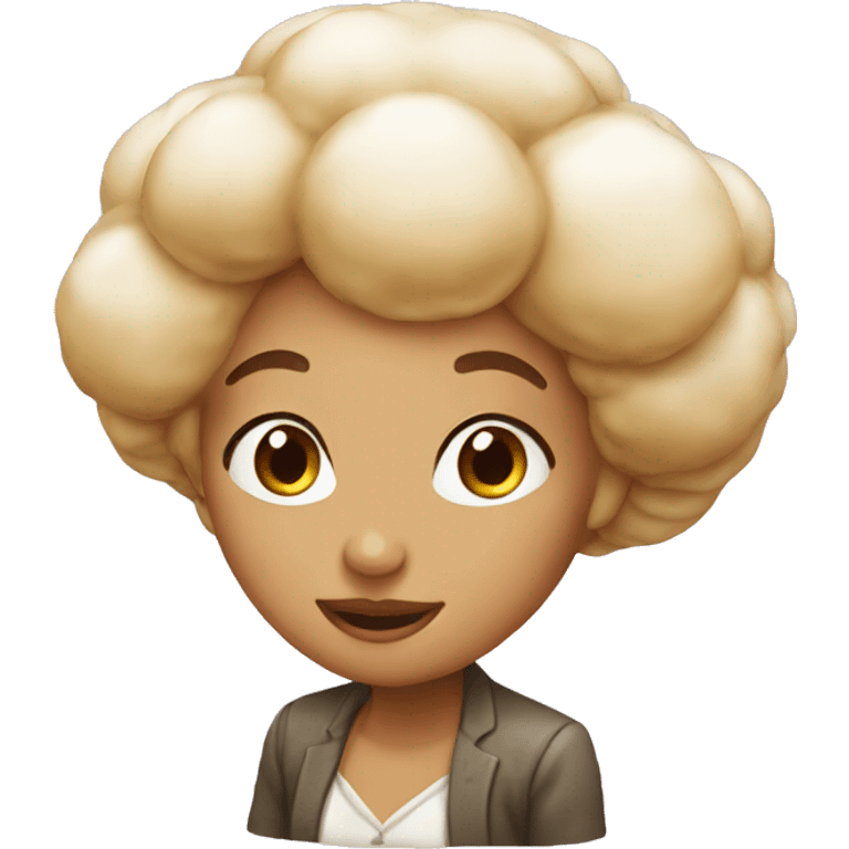 Female little cream puff emoji