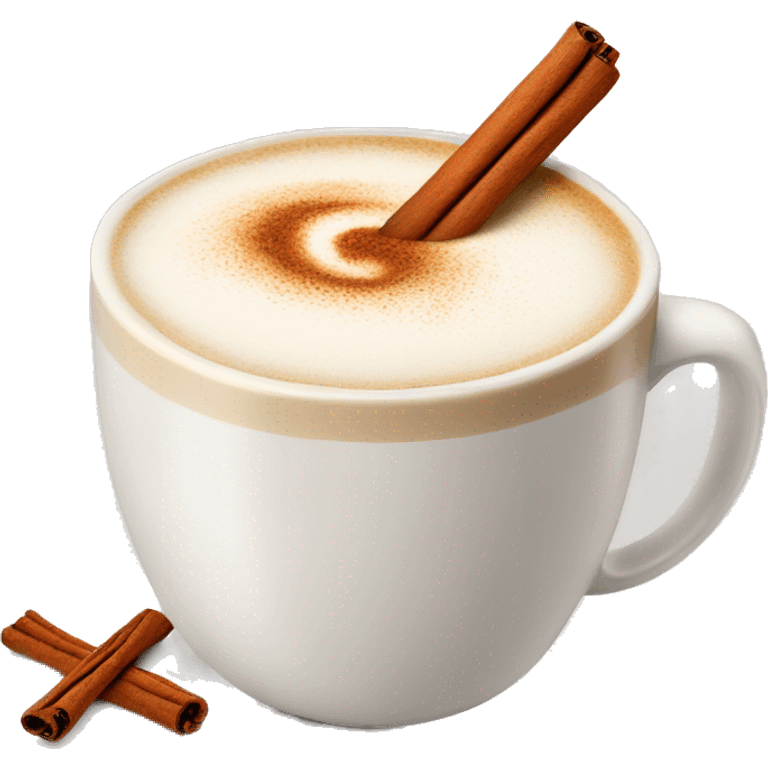 Chai latte with cinnamon stick emoji