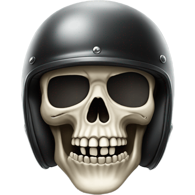 Skull biker blowing a kiss emoji