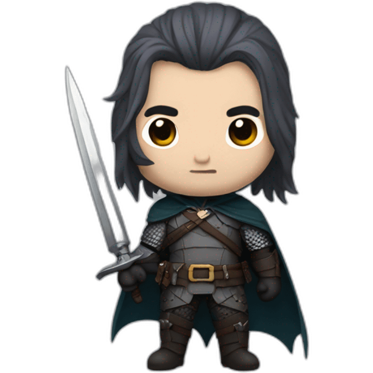 the witcher batman style with sword emoji