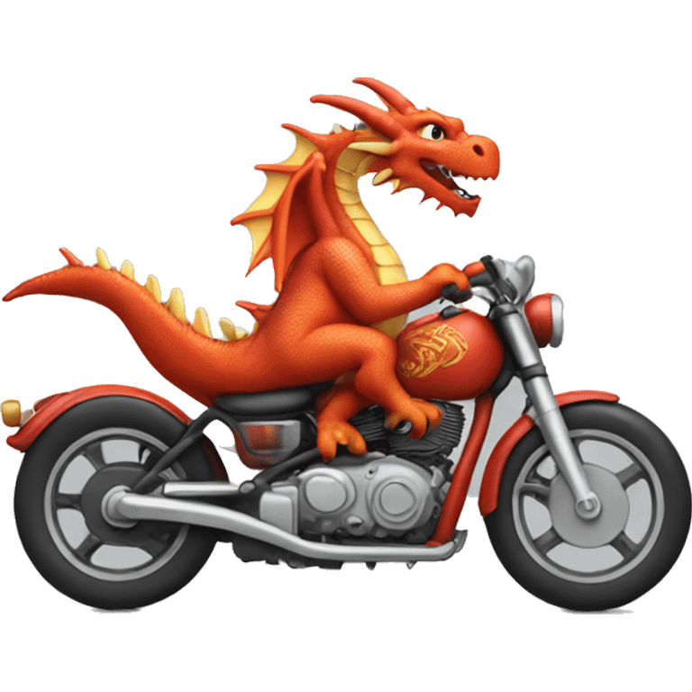 Dragon on a motorcycle  emoji