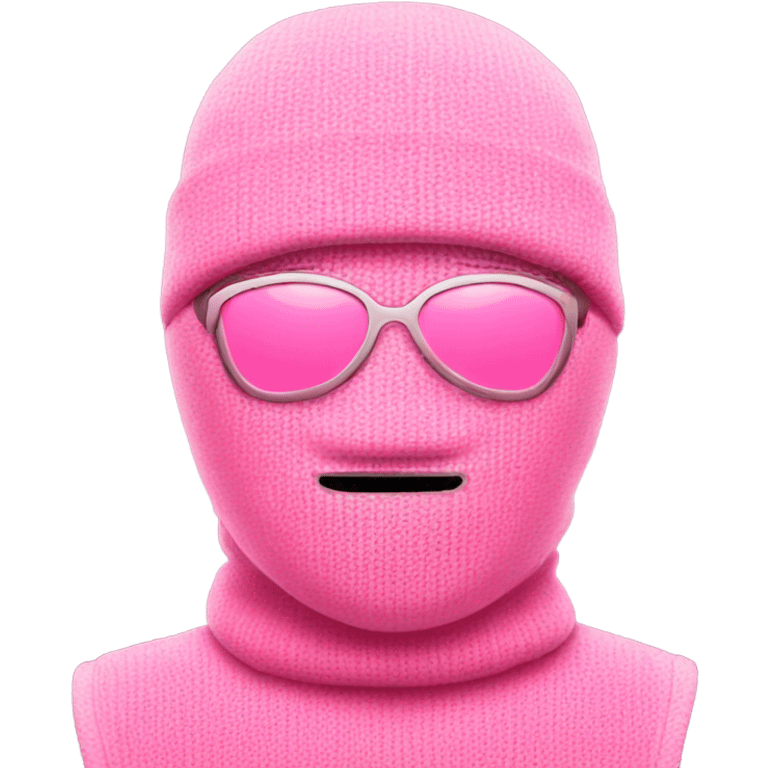 Pink ski mask  emoji