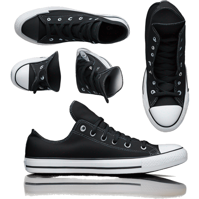 black converse all star chuck taylor high emoji