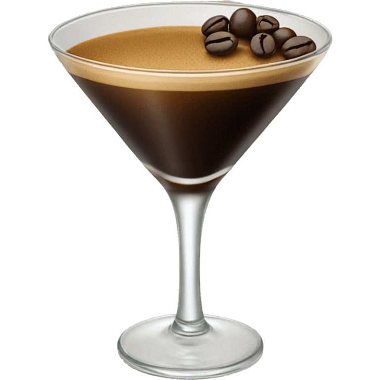 Espresso Martini with three coffee beans on top emoji