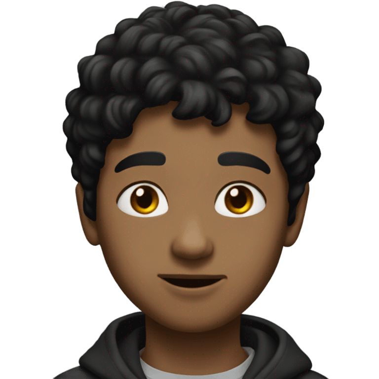 realistic meme of black haired boy emoji