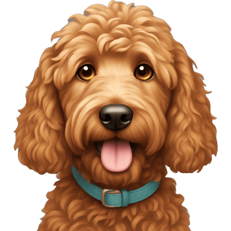 Red golden doodle emoji