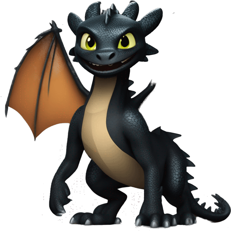 Dragón negro furia nocturna how to train your dragon emoji