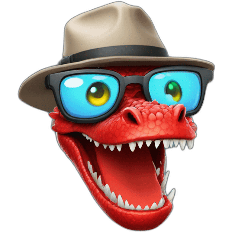 crazy-funny-cyberpunk-red-dragon-head-with-beautiful-smile-wearing-glasses-and-hat emoji