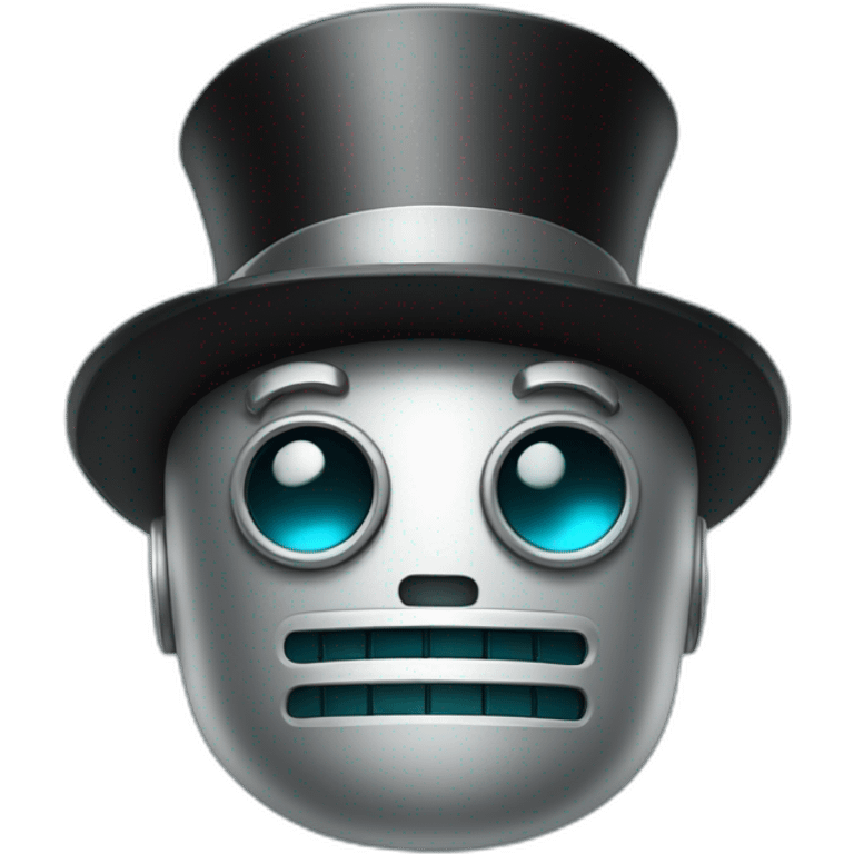 a robot with a top hat emoji