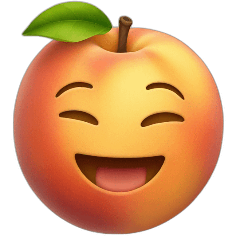 Bouncing peach emoji