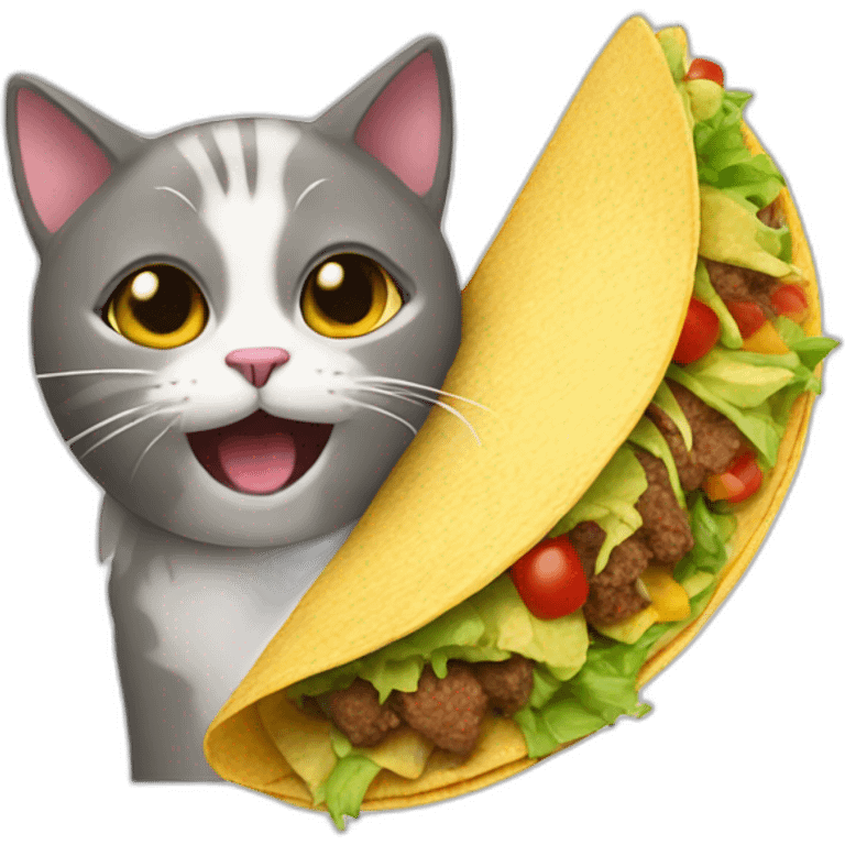 Cat and tacos emoji