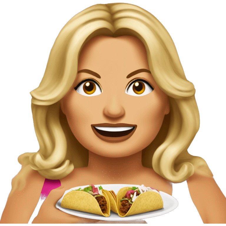 Jennifer Coolidge eating tacos  emoji