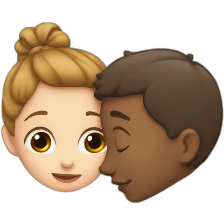 Boy kiss a girl emoji