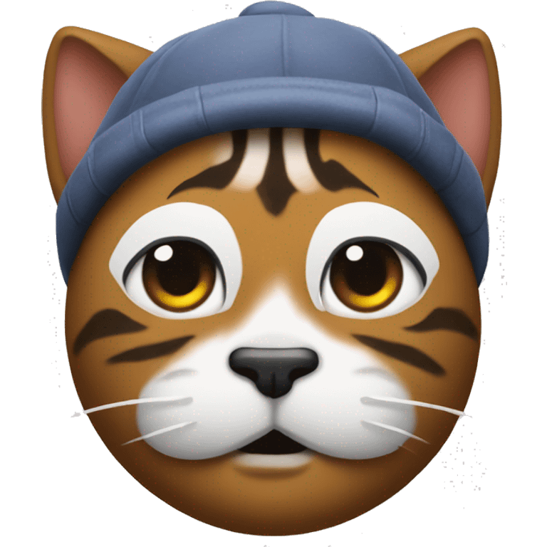 mike tyson with cute cat hat emoji