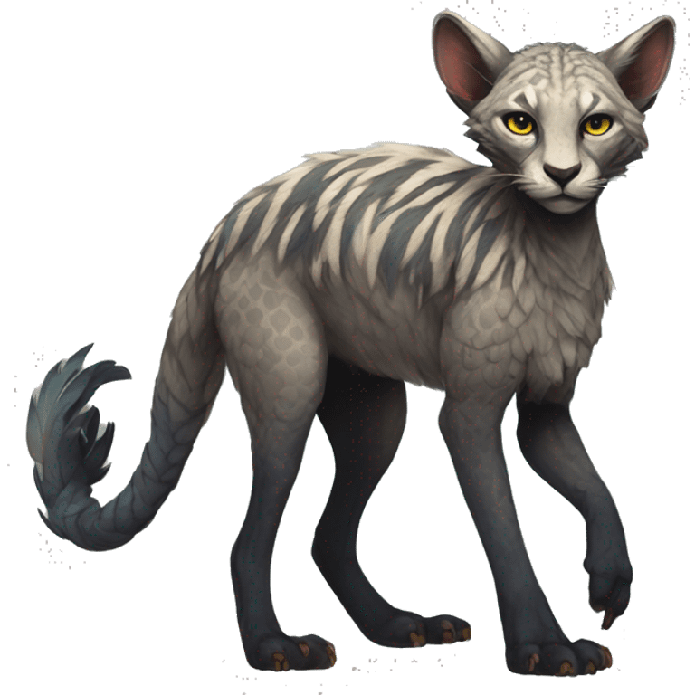 Modern Realistic Rare Fantasy Vernid-Trico-species by LiLaiRa full body emoji