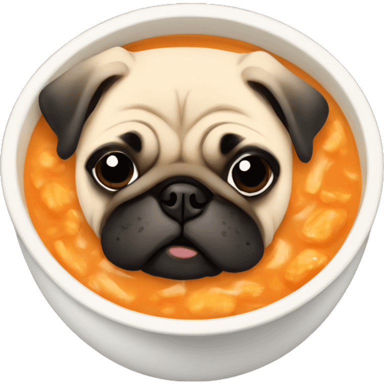 pug in soup emoji