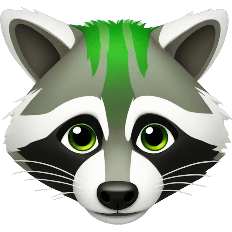 green raccoon logo emoji