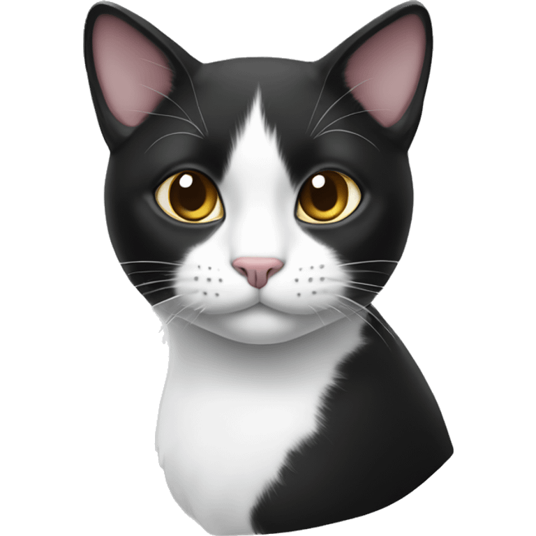 black and white cat emoji