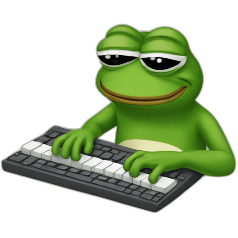 pepe-the-frog-typing-on-a-keyboard emoji