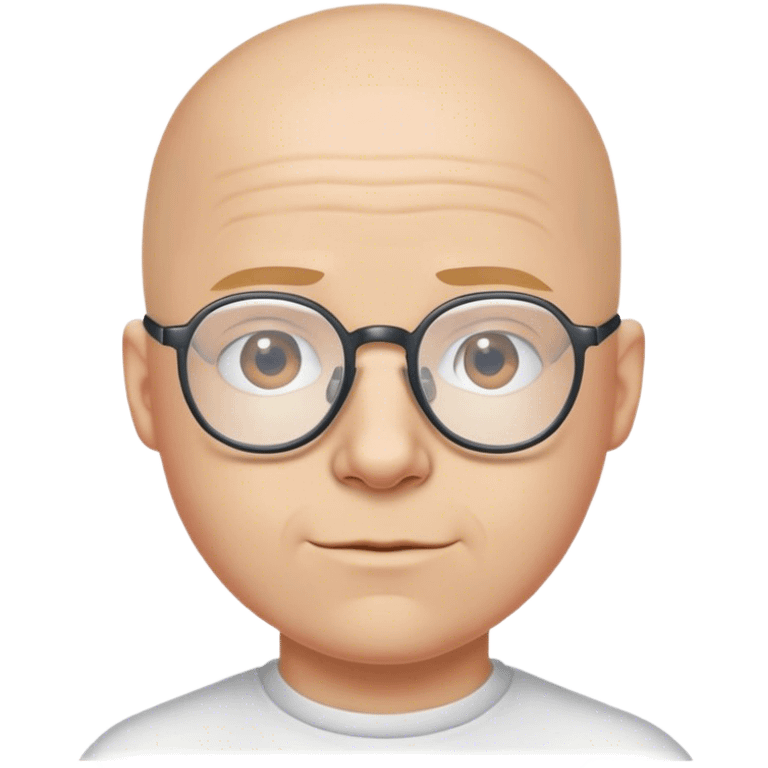 bald meme boy with glasses emoji