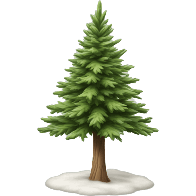 Realistic isolated off white fir christmas tree   emoji