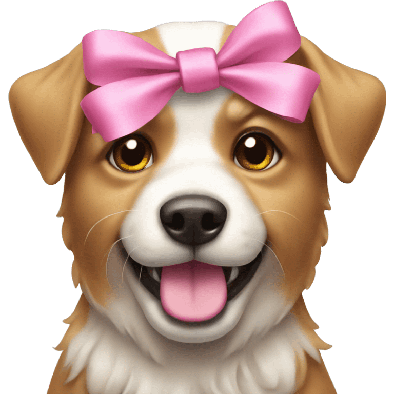 Dog with pink bow emoji