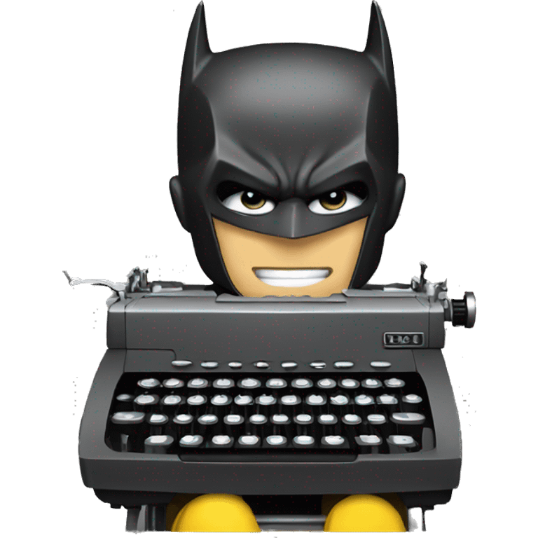 batman typing on typewriter emoji