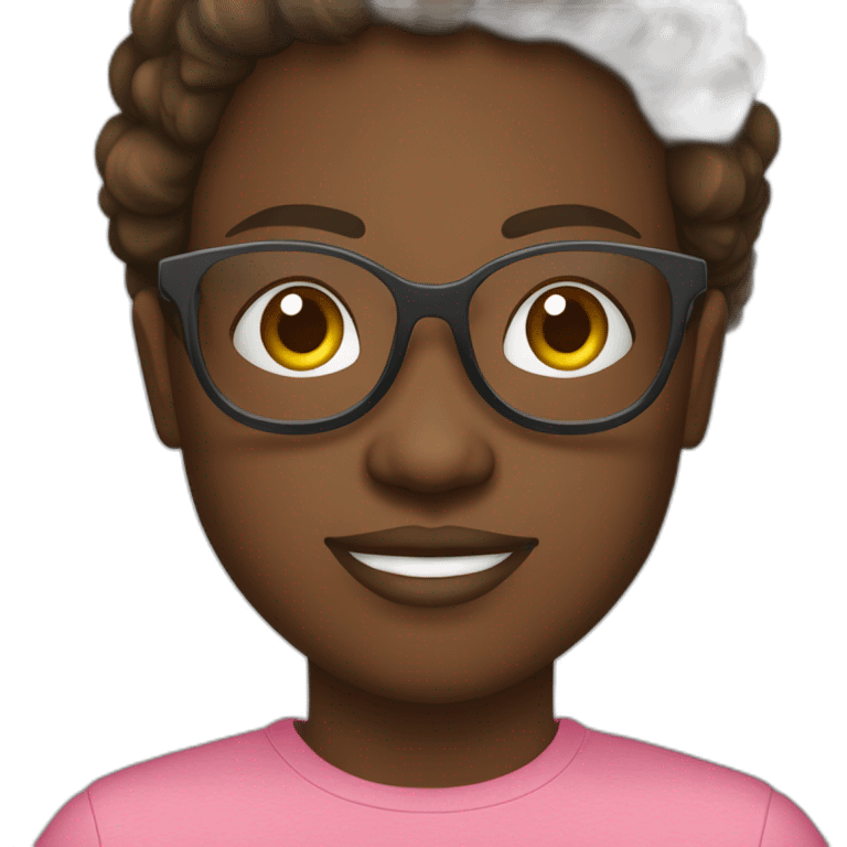 Jeune Congolaise avec lunettes de soleil emoji