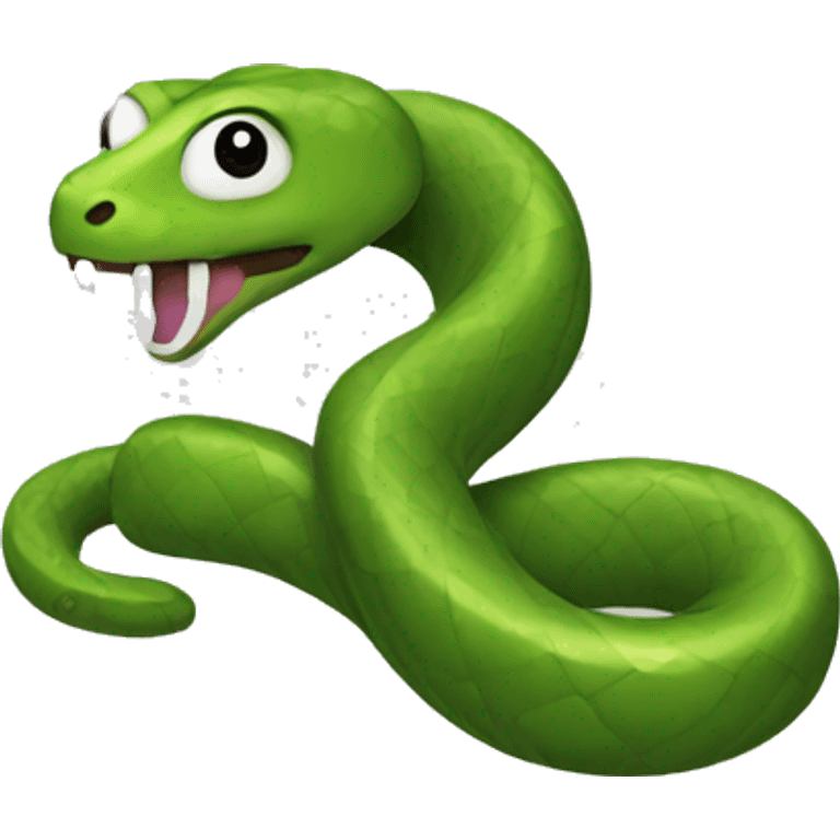 snake play bean emoji