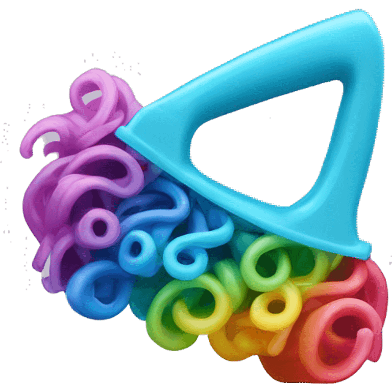 a  single plastic colorful Curler emoji