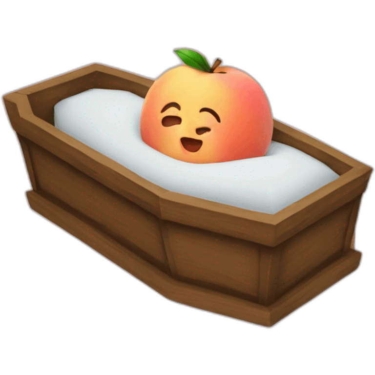 Peach in a coffin emoji