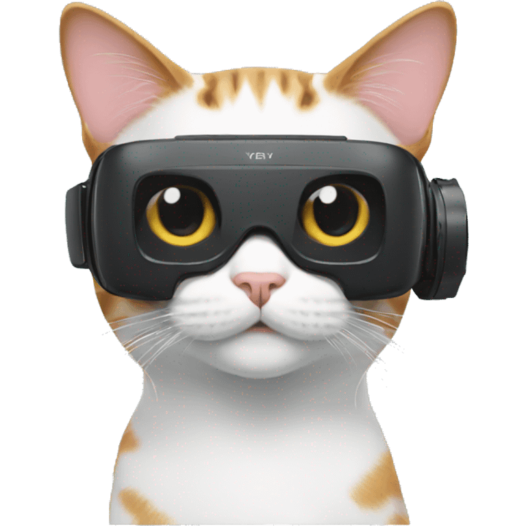 A cat with vr emoji